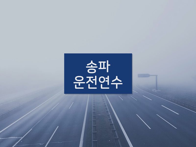 송파운전연수 후기