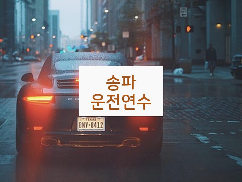 송파운전연수 후기