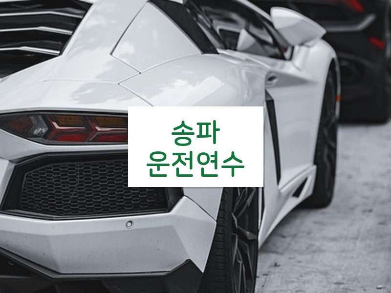 송파운전연수 후기