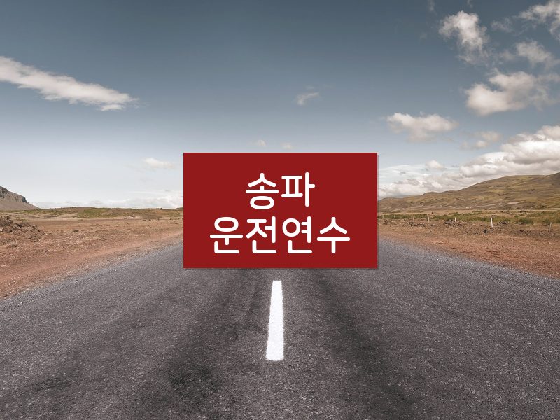 송파운전연수 후기