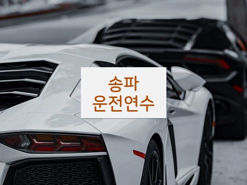 송파운전연수 후기
