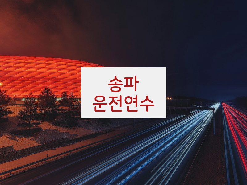 송파운전연수 후기
