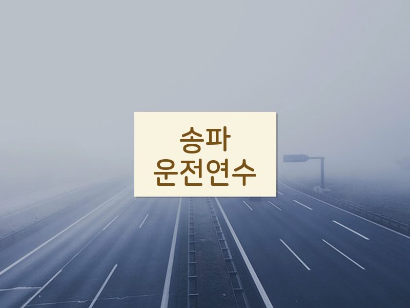 송파운전연수 후기