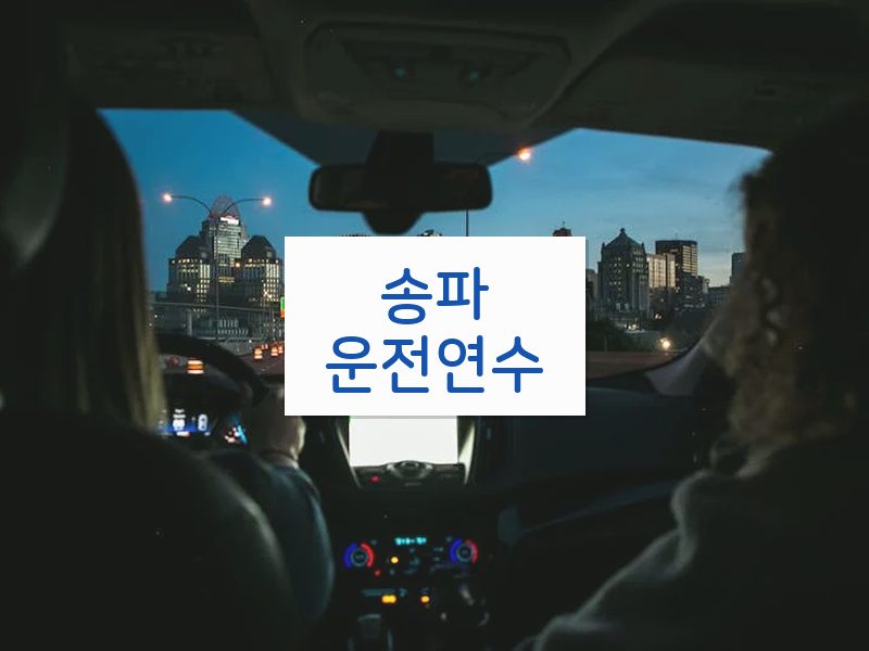 송파운전연수 후기
