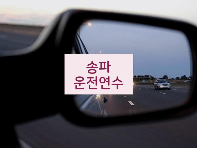 송파운전연수 후기
