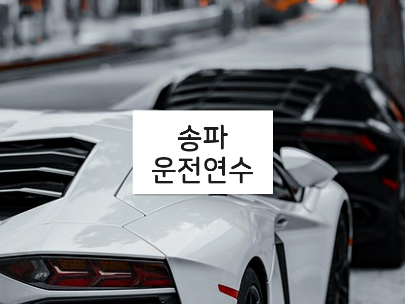 송파운전연수 후기