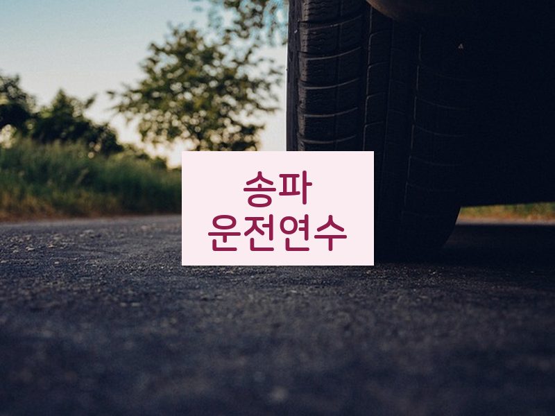 송파운전연수 후기