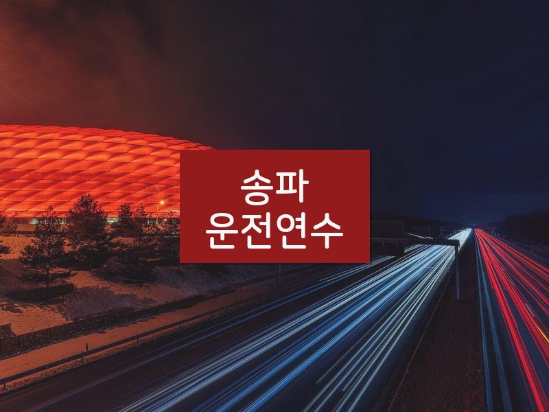 송파운전연수 후기