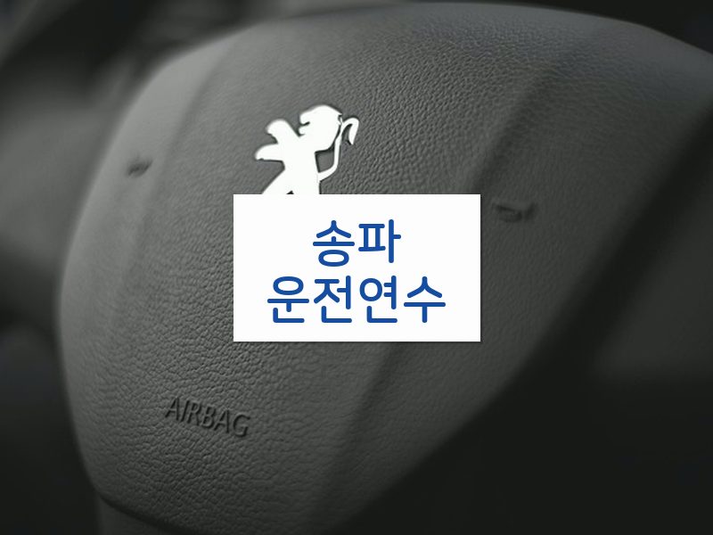 송파운전연수 후기
