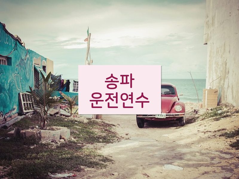 송파운전연수 후기
