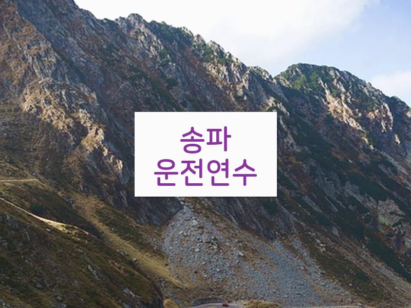 송파운전연수 후기