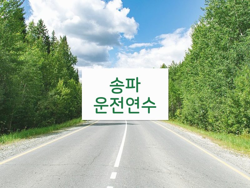 송파운전연수 후기
