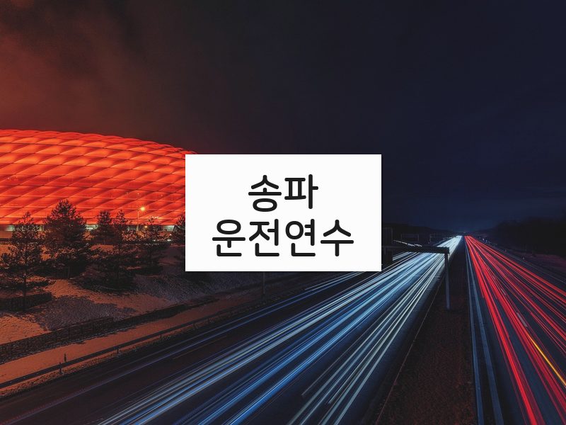 송파운전연수 후기