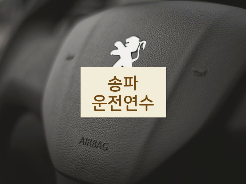 송파운전연수 후기