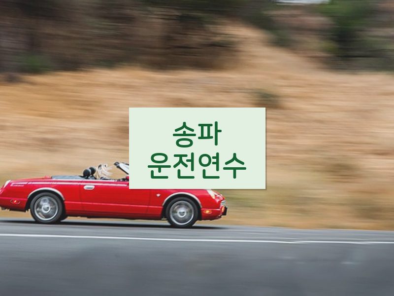 송파운전연수 후기