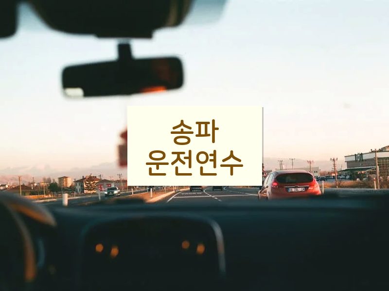 송파운전연수 후기