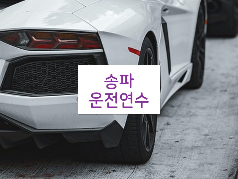 송파운전연수 후기
