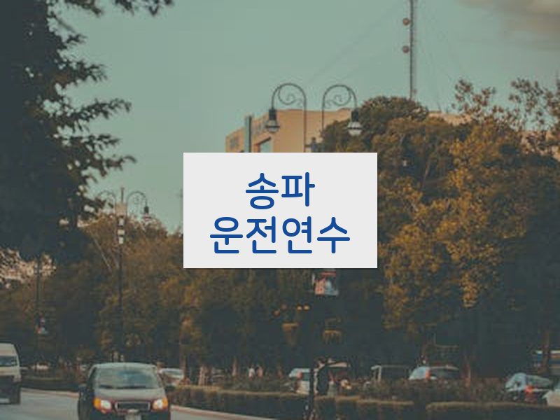 송파운전연수 후기