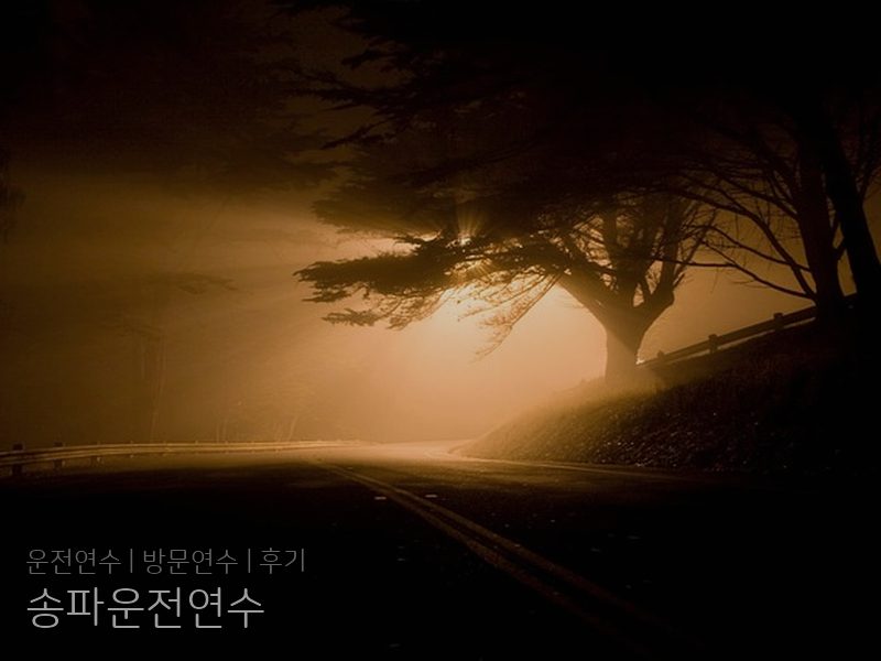 송파운전연수 후기