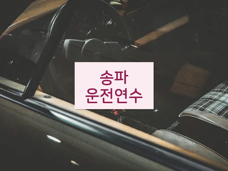 송파운전연수 후기