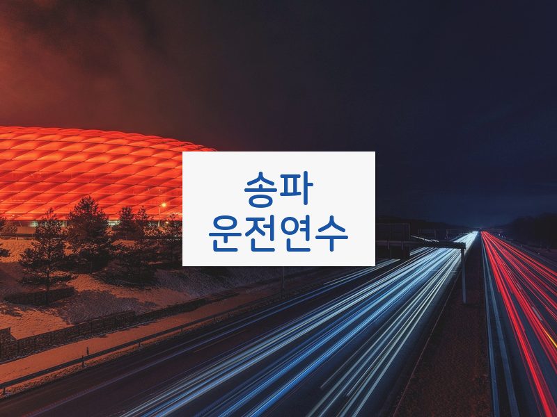 송파운전연수 후기