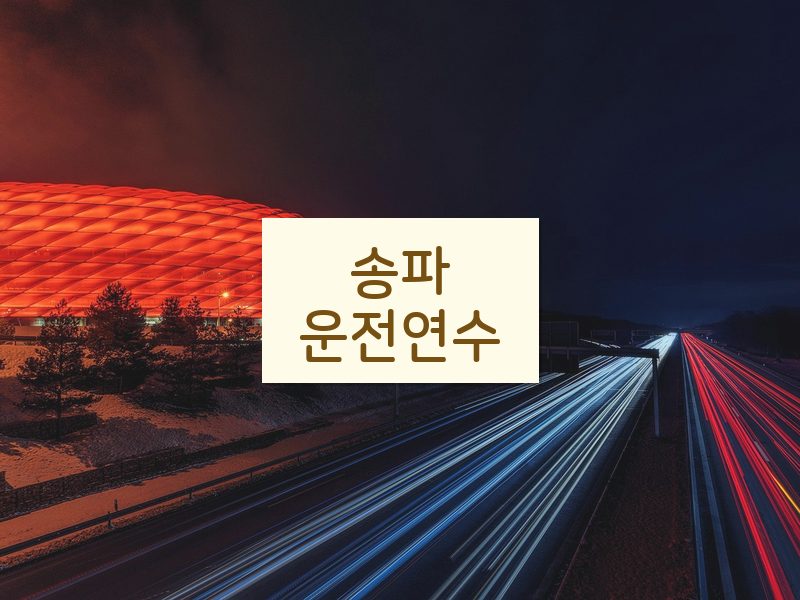 송파운전연수 후기