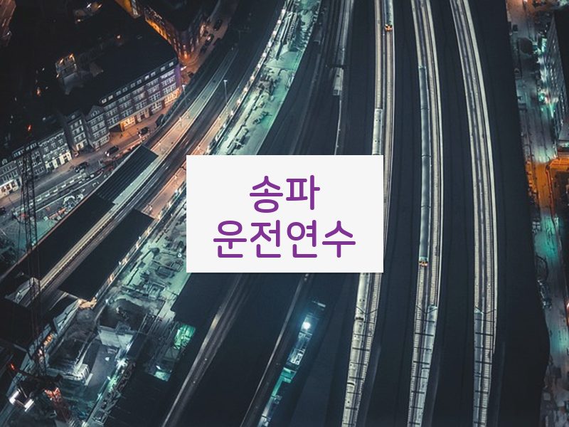 송파운전연수 후기