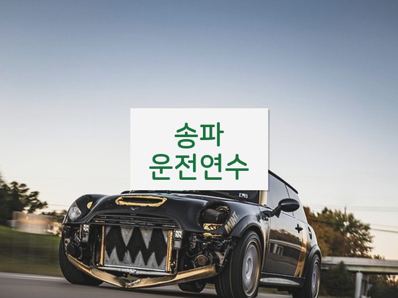 송파운전연수 후기