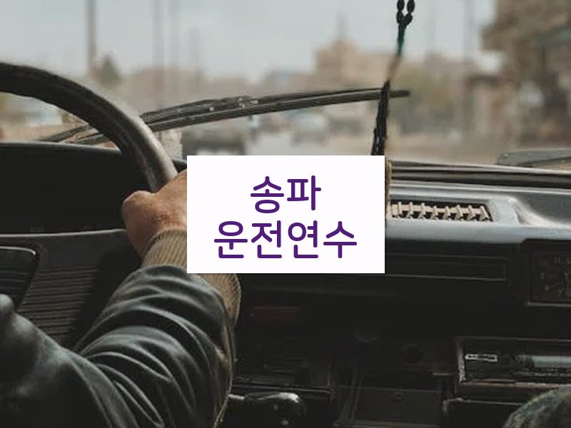 송파운전연수 후기