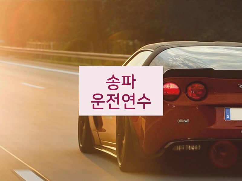 송파운전연수 후기