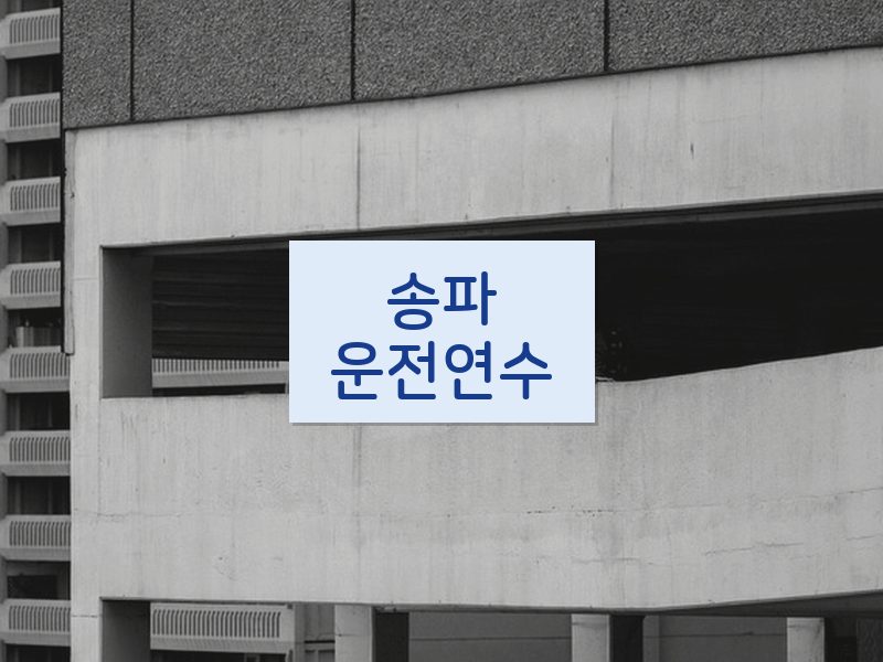 송파운전연수 후기