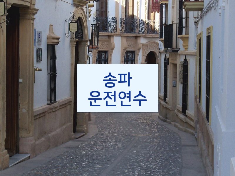 송파운전연수 후기