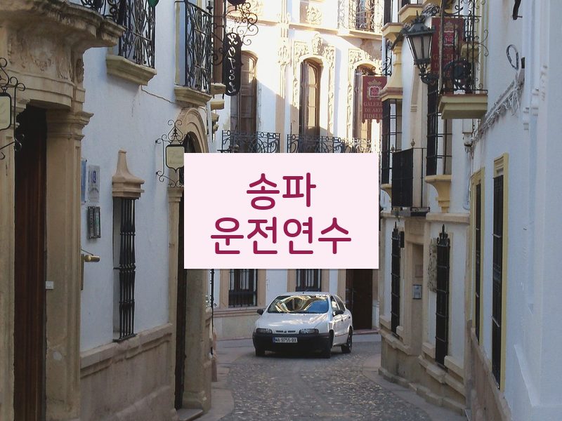 송파운전연수 후기