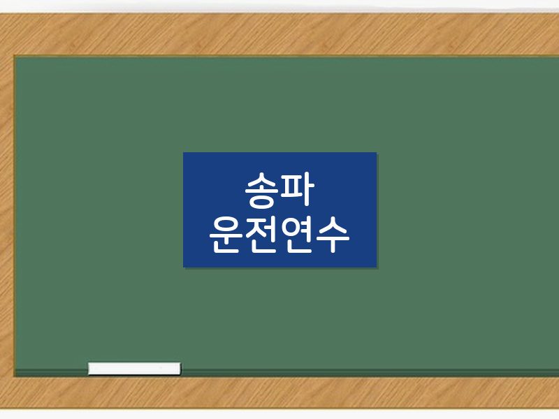 송파운전연수 후기