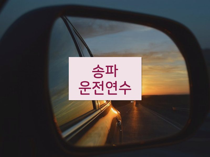 송파운전연수 후기