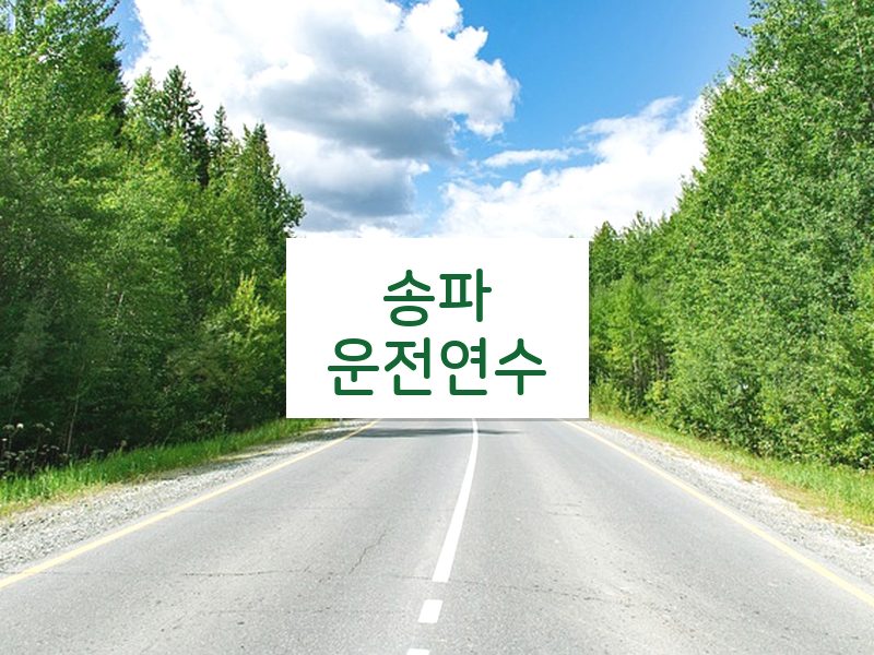 송파운전연수 후기