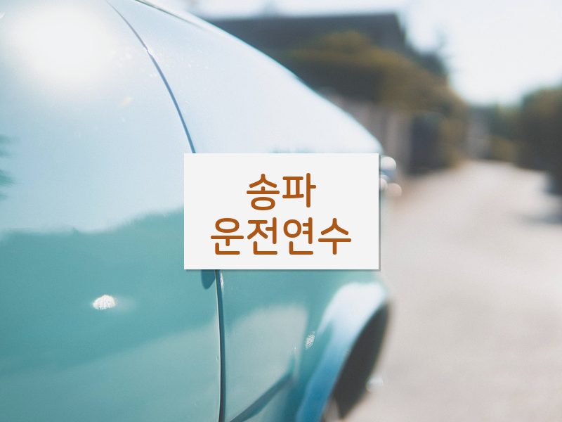 송파운전연수 후기