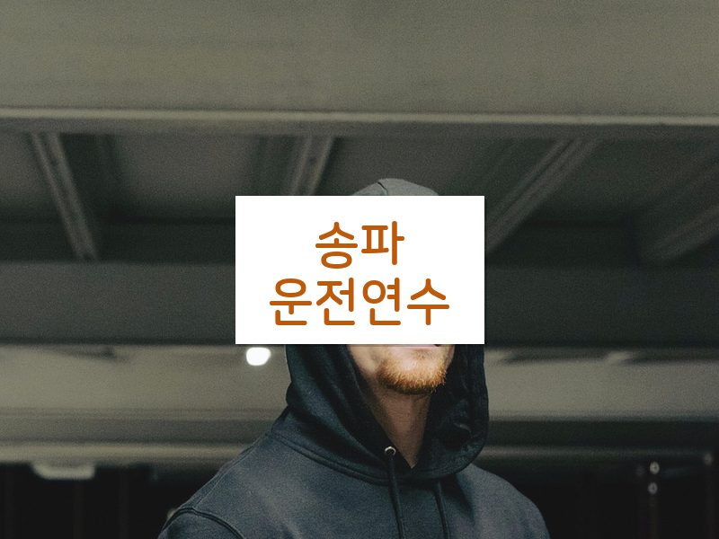 송파운전연수 후기