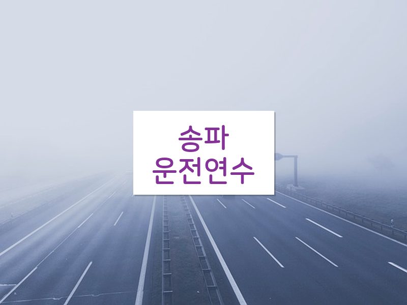송파운전연수 후기