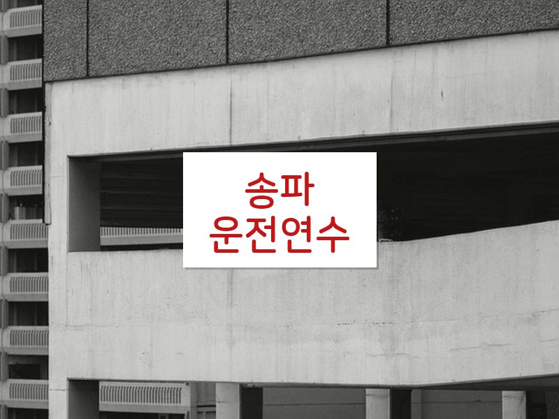 송파운전연수 후기