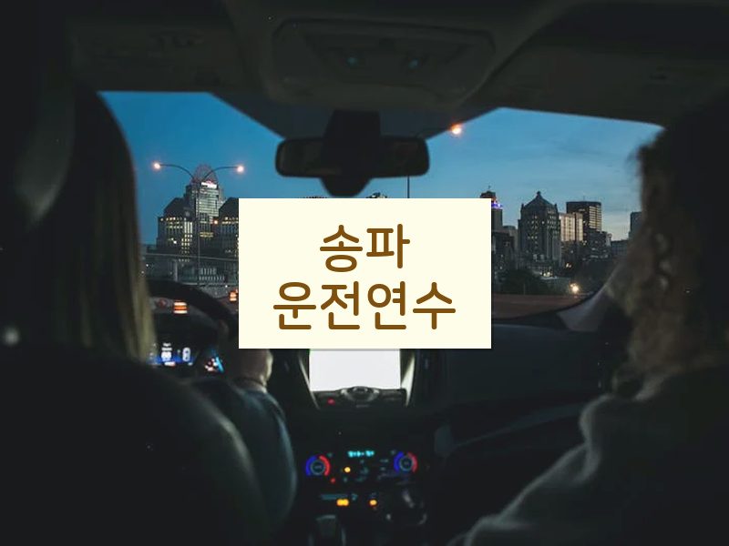 송파운전연수 후기