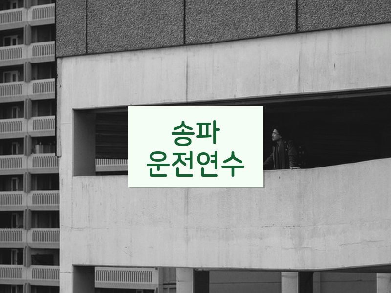 송파운전연수 후기