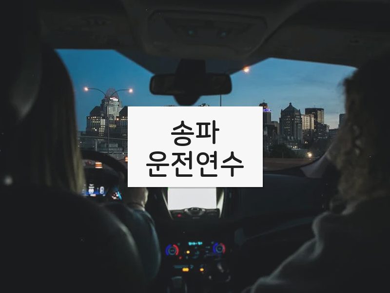 송파운전연수 후기
