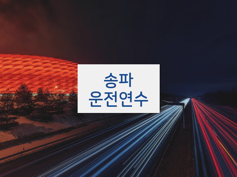 송파운전연수 후기