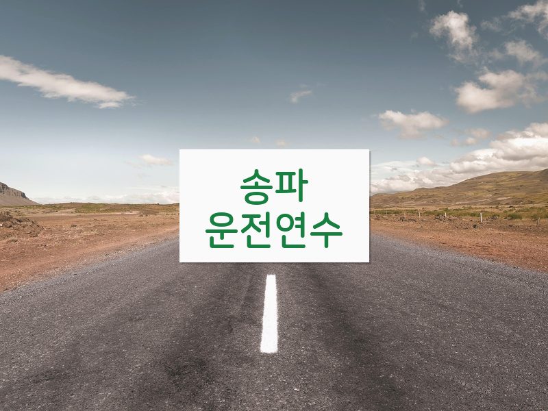 송파운전연수 후기