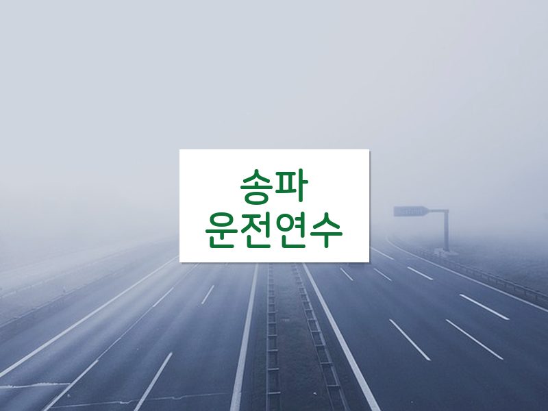 송파운전연수 후기