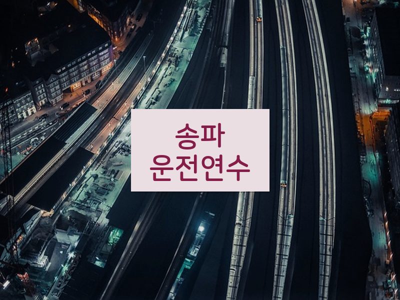 송파운전연수 후기