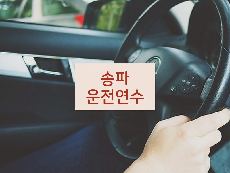 송파운전연수 후기