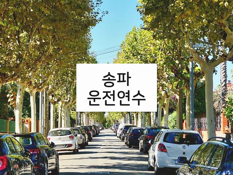 송파운전연수 후기