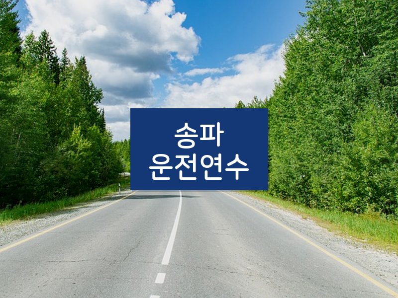 송파운전연수 후기